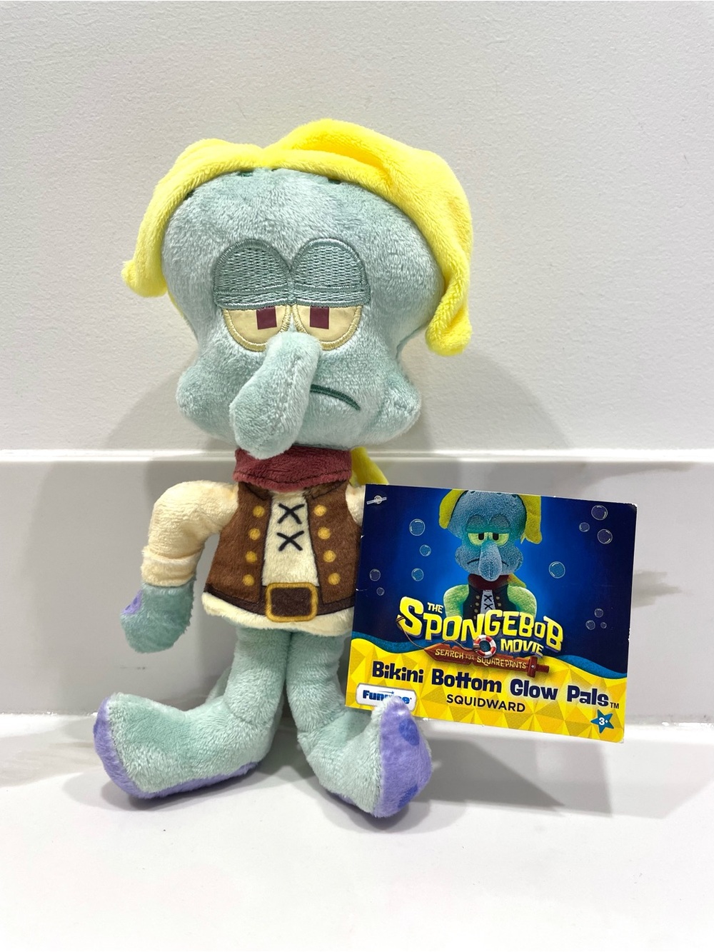 🟤2/$25 NEW The SpongeBob Movie Bikini Bottom Glow Pals Squidward Plush Toy